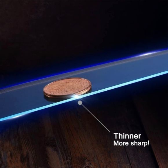 Blue 7 piece Kitchen Knife Sets, Knife Block Stainless Steel with Knives - Picture 6 of 7